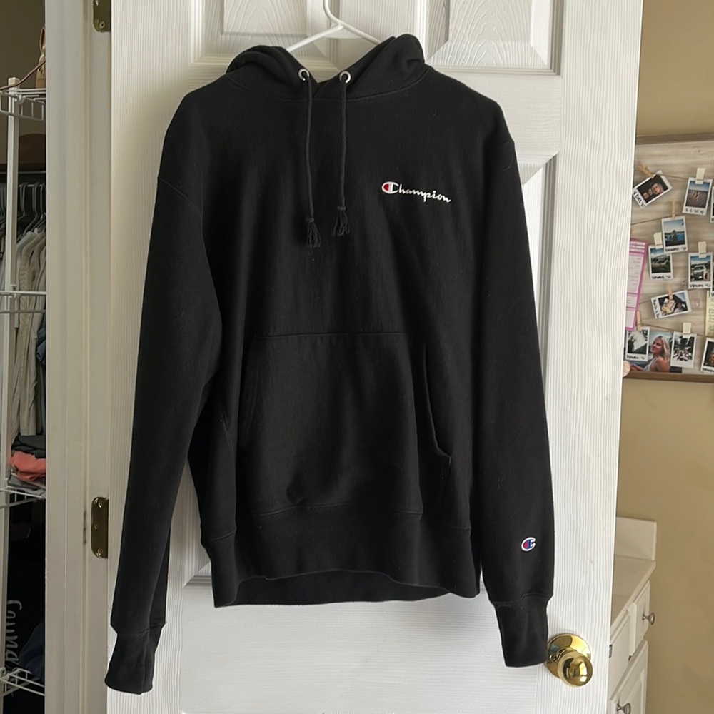 Black Champion Hoodie Medium